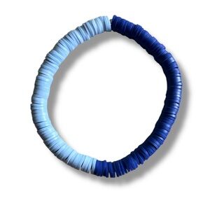 5 For $25 HANDCRAFTED Vibrant Blue Ombre Clay Beaded Bracelet